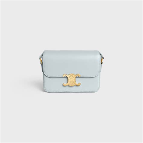 celine triomphe shoulder bag blue|celine snakeskin bag.